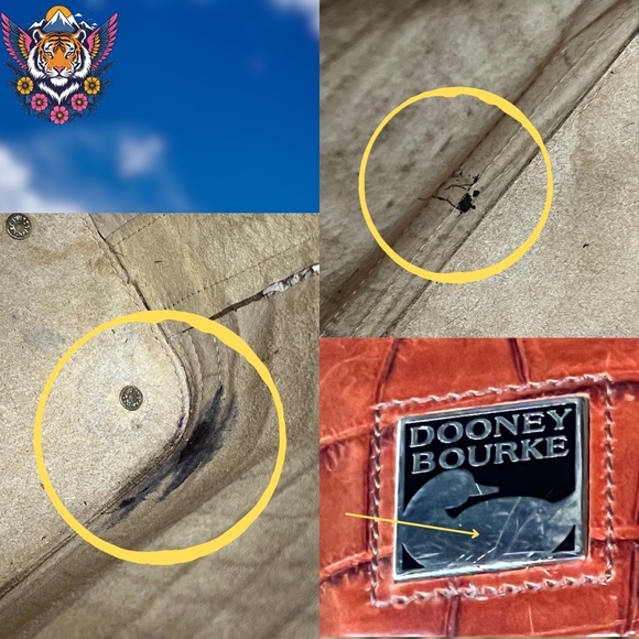 🌟Dooney & Bourke: Brown Croc-Embossed Drawstring Bucket Bag🌟 - Picture 13 of 13